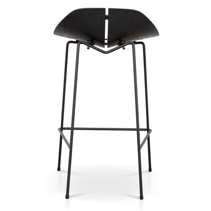 65cm Bar Stool - Full Black
