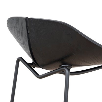 65cm Bar Stool - Full Black
