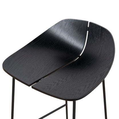65cm Bar Stool - Full Black