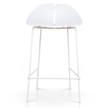 65cm Bar Stool - Full White