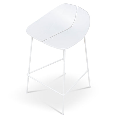 65cm Bar Stool - Full White