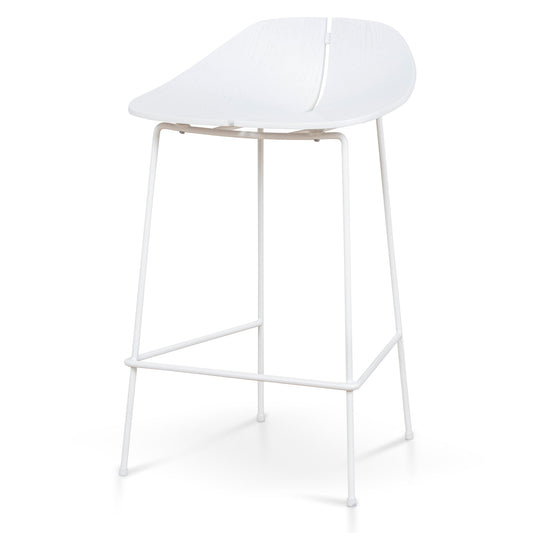 65cm Bar Stool - Full White