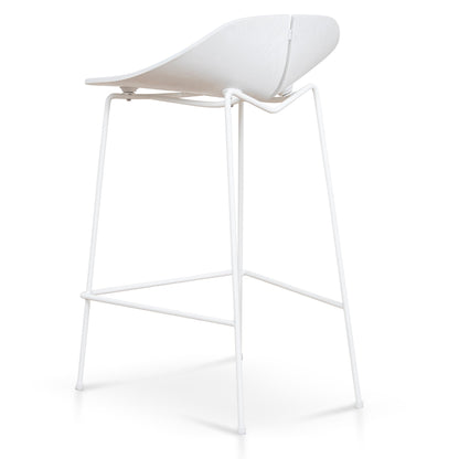 65cm Bar Stool - Full White