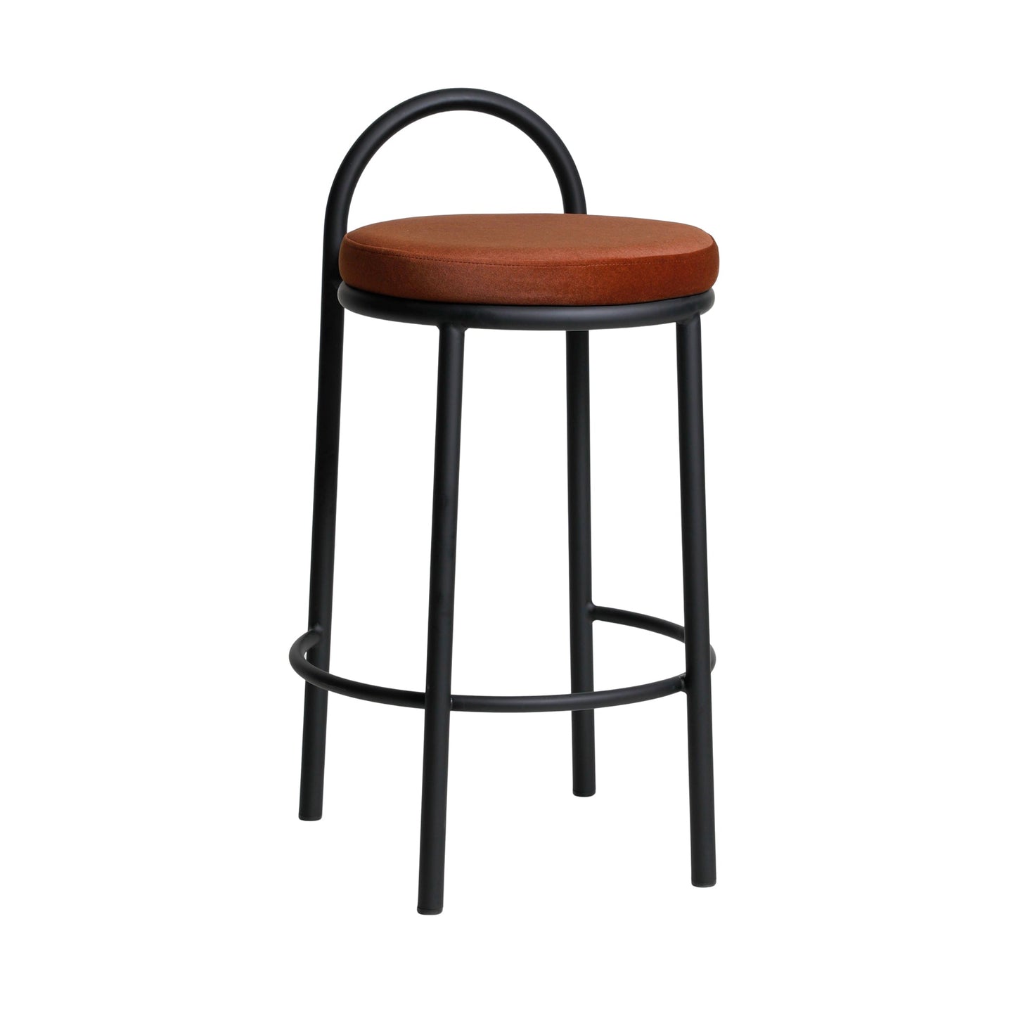 CBS10965-FH 63cm Black Frame Bar Stool - Red Bronze (Set of 2)