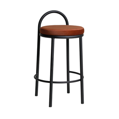 CBS10965-FH 63cm Black Frame Bar Stool - Red Bronze (Set of 2)