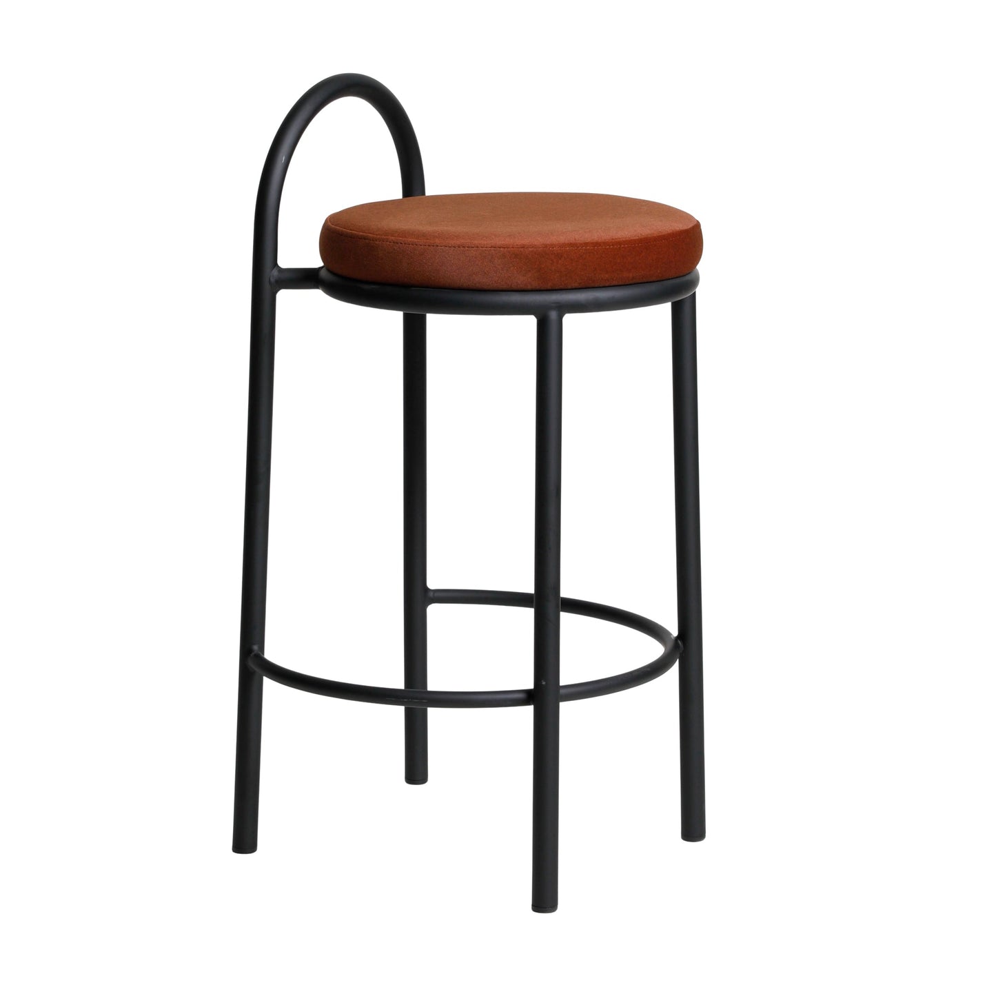 CBS10965-FH 63cm Black Frame Bar Stool - Red Bronze (Set of 2)