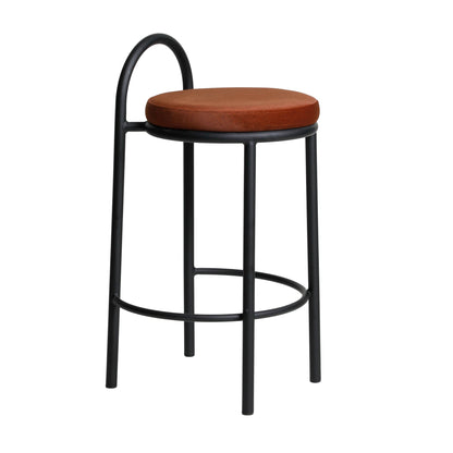 CBS10965-FH 63cm Black Frame Bar Stool - Red Bronze (Set of 2)