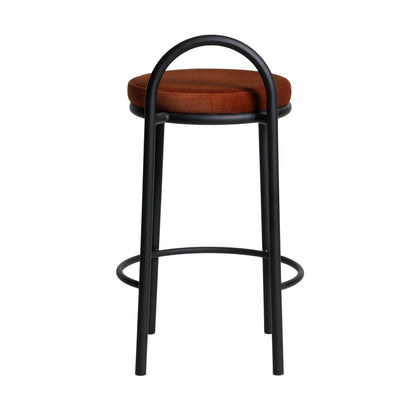 CBS10965-FH 63cm Black Frame Bar Stool - Red Bronze (Set of 2)