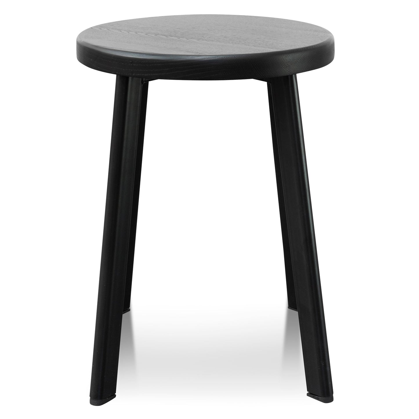 CBS2941-NH 46cm Wooden Seat Low Stool - Full Black (Set of 2)