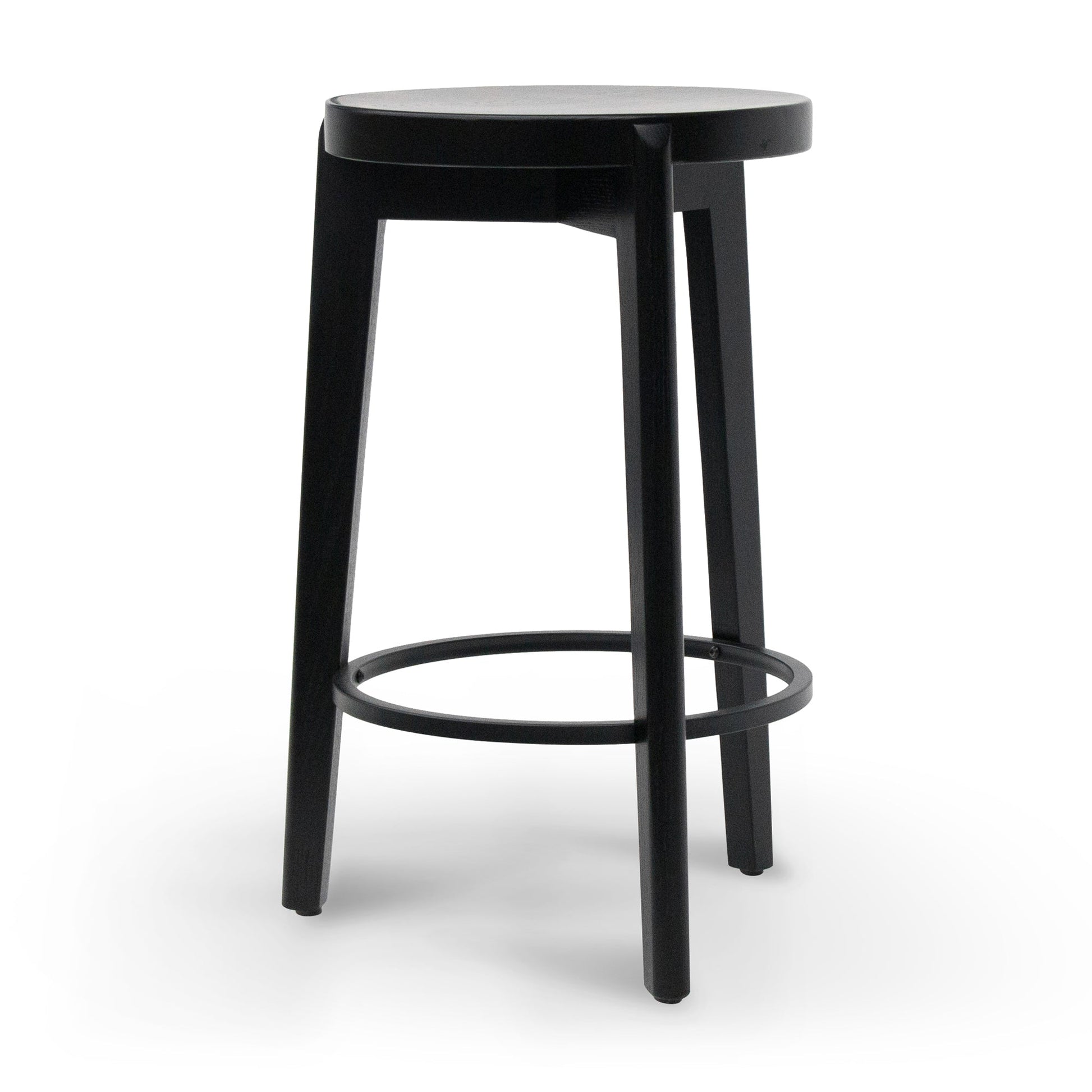 65cm Solid wood Bar Stool - Full Black - Last one