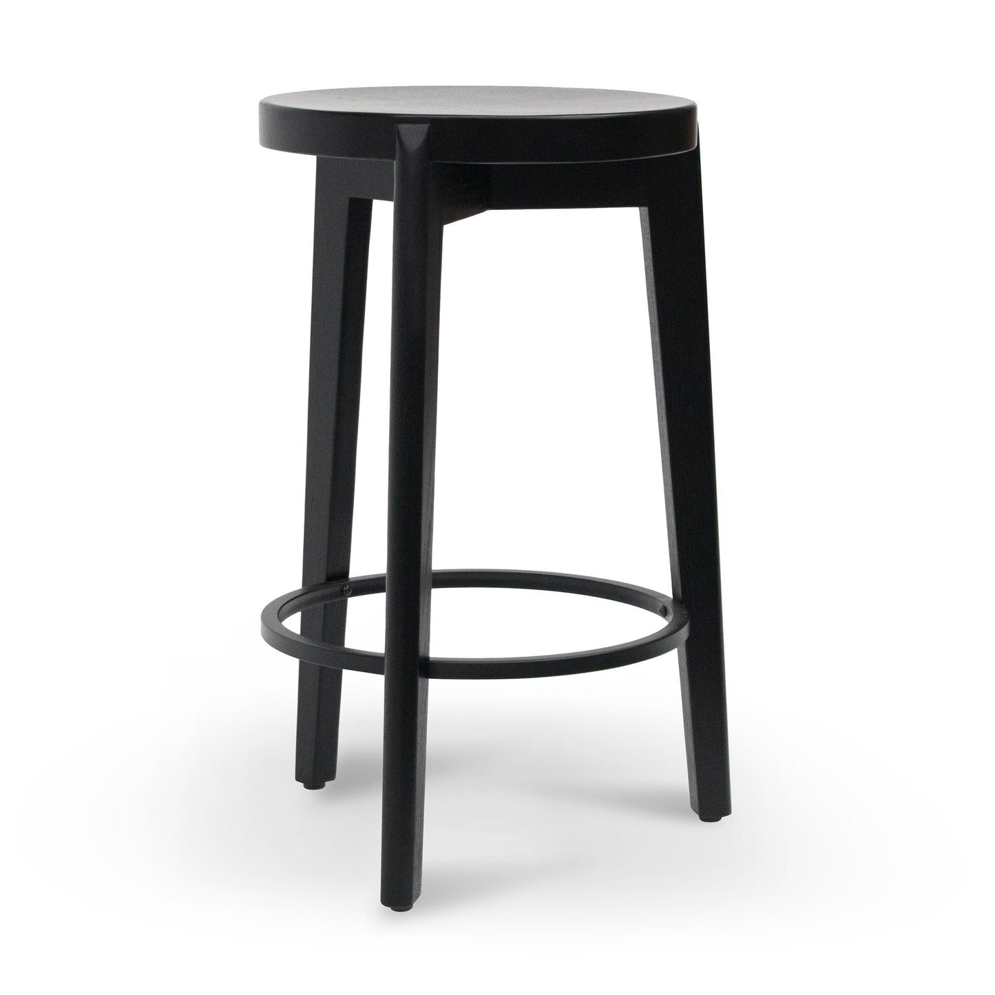 65cm Solid wood Bar Stool - Full Black - Last one