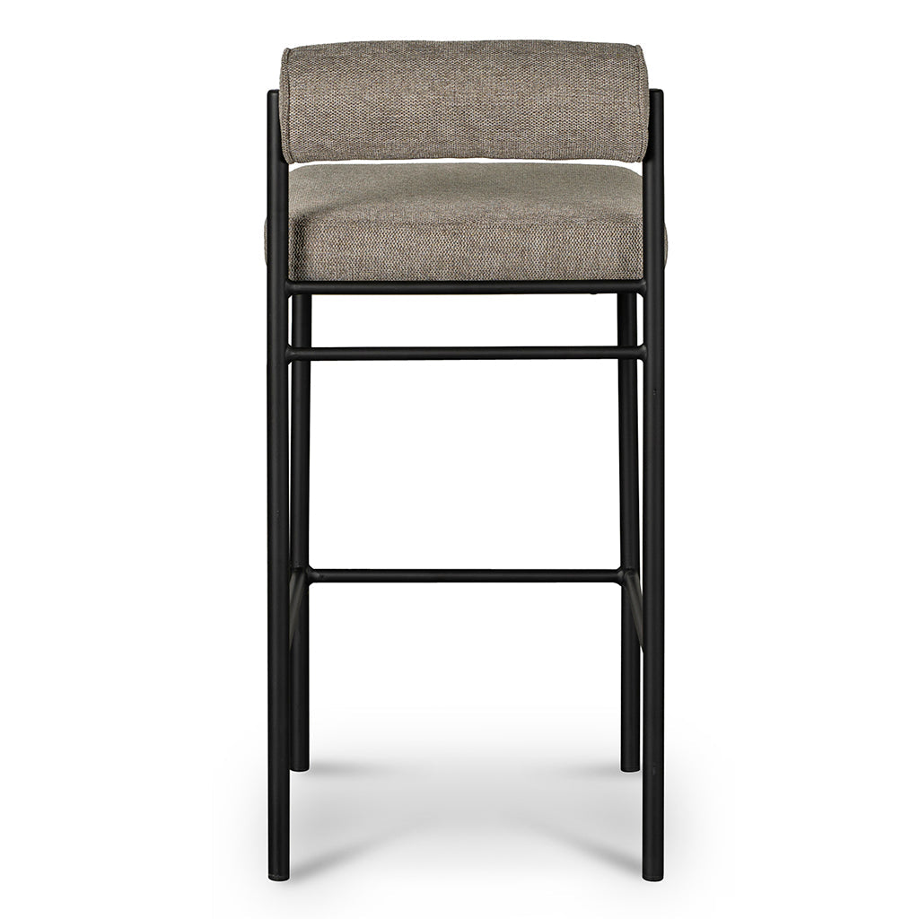 CBS8169-FH 65cm Fabric Bar Stool - Spec Smoke Grey (Set of 2)