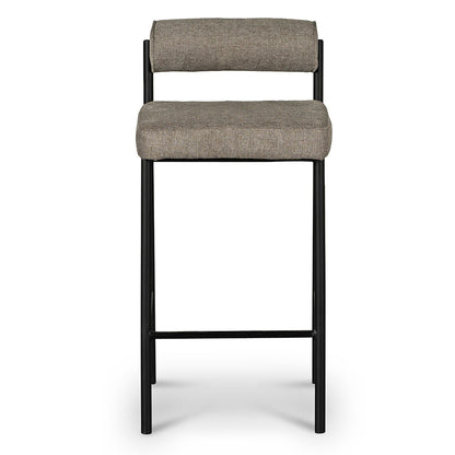 CBS8169-FH 65cm Fabric Bar Stool - Spec Smoke Grey (Set of 2)