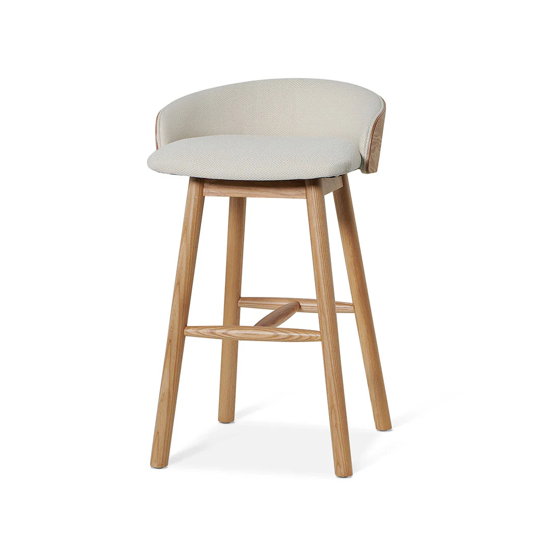65cm Natural Bar Stool - Beige
