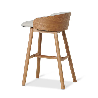 65cm Natural Bar Stool - Beige