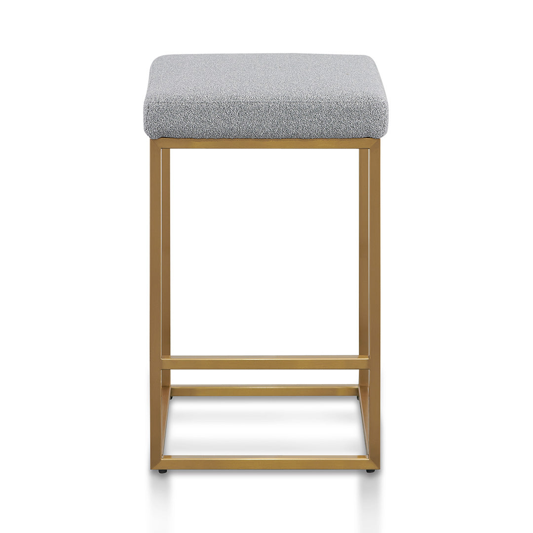 Hail Grey Bar Stool - Brushed Gold Base