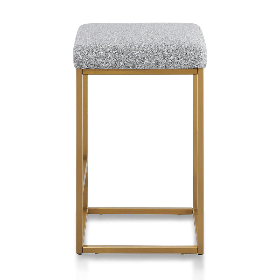 Hail Grey Bar Stool - Brushed Gold Base