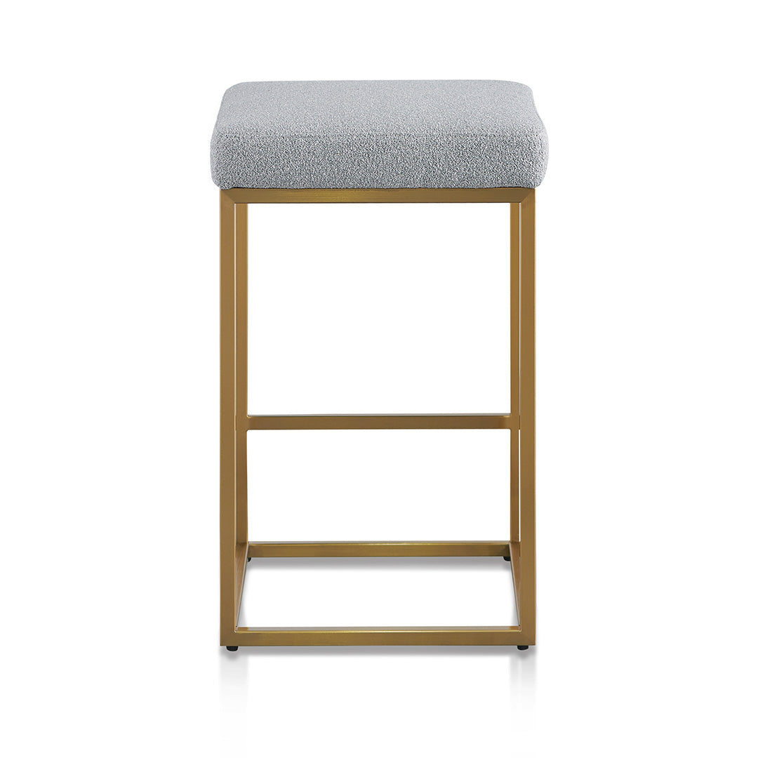 Hail Grey Bar Stool - Brushed Gold Base