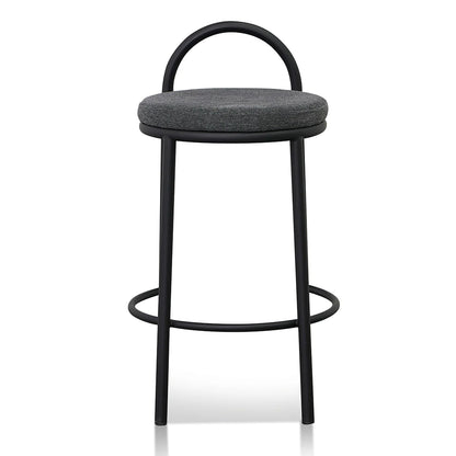 63cm Fabric Bar Stool - Charcoal Grey (Set of 2)