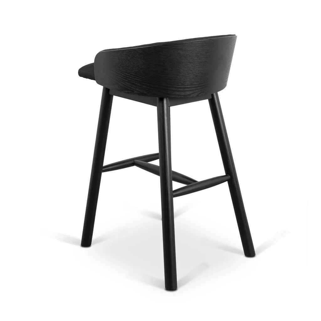 65cm Bar Stool - Full Black