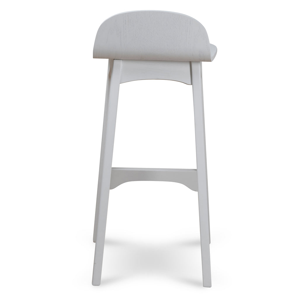 65cm Bar Stool - Full White