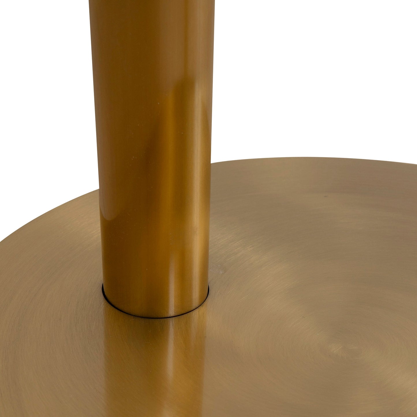 68cm Brushed Gold Bar Stool - Silver Grey Boucle
