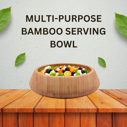 Bamboo Salad Flat Bowl