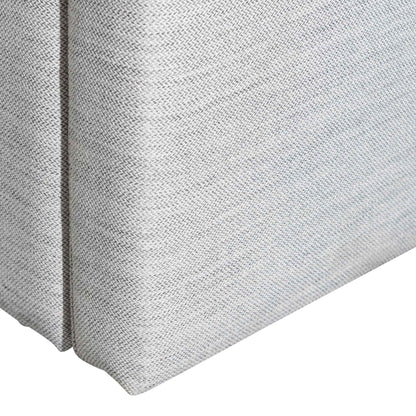Fabric Single Bed Frame - Pearl Grey with Storage