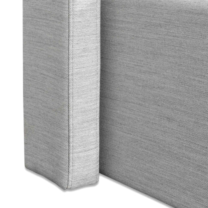 Fabric Single Bed Frame - Pearl Grey with Storage