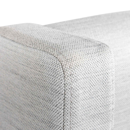 Fabric Single Bed Frame - Pearl Grey with Storage