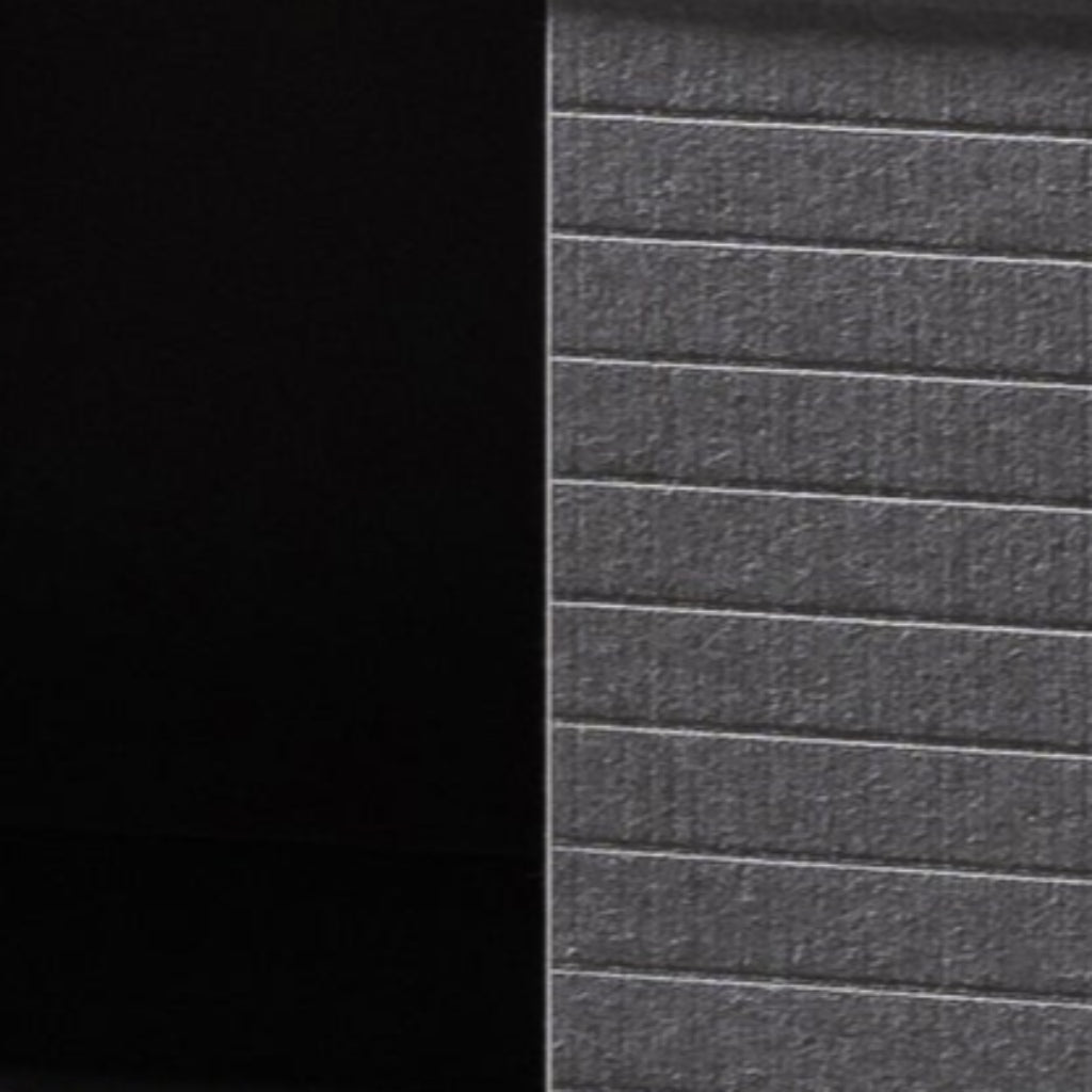 Inter-layered Black Storage Cabinet - Grey Doors