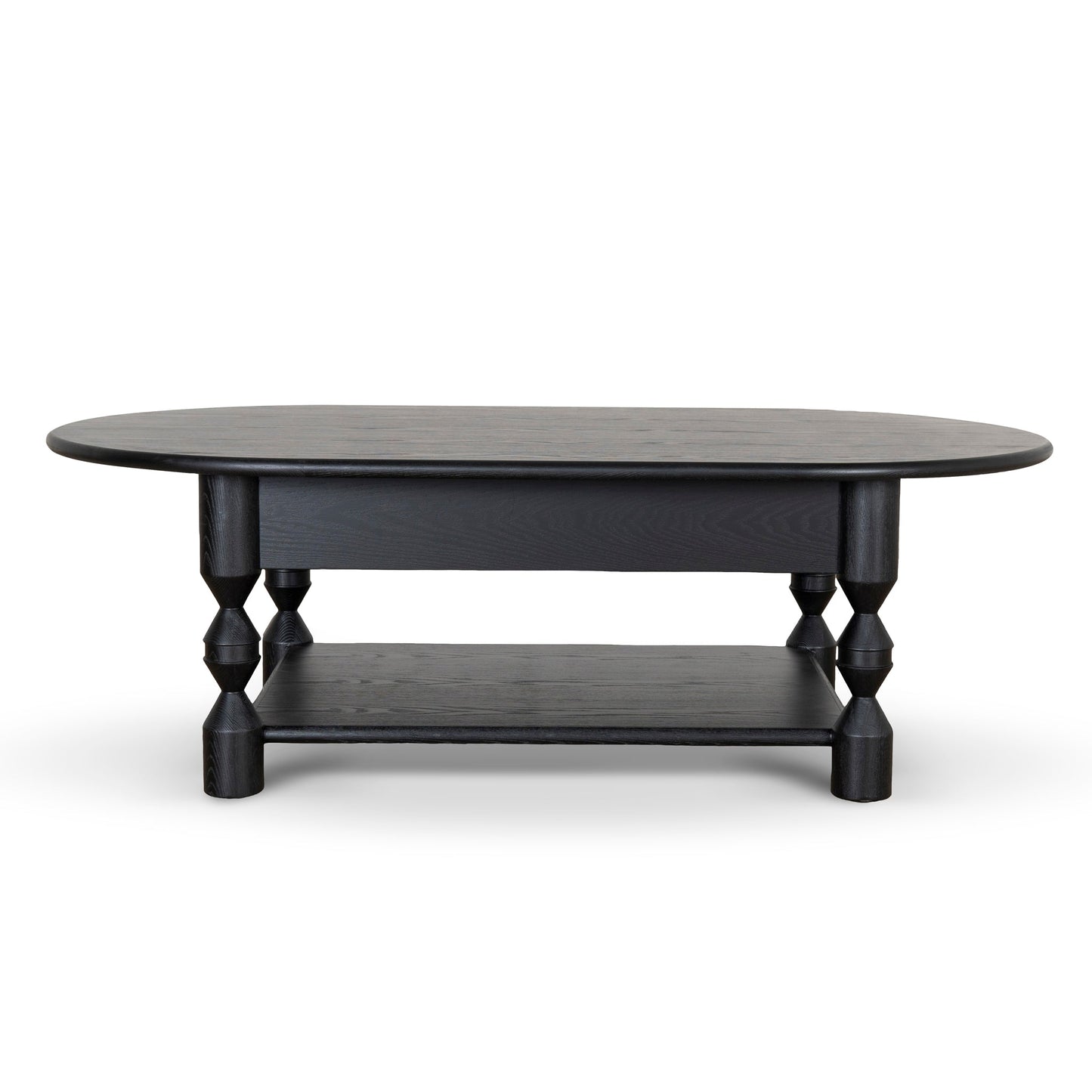 1.4m Oval Coffee Table - Black
