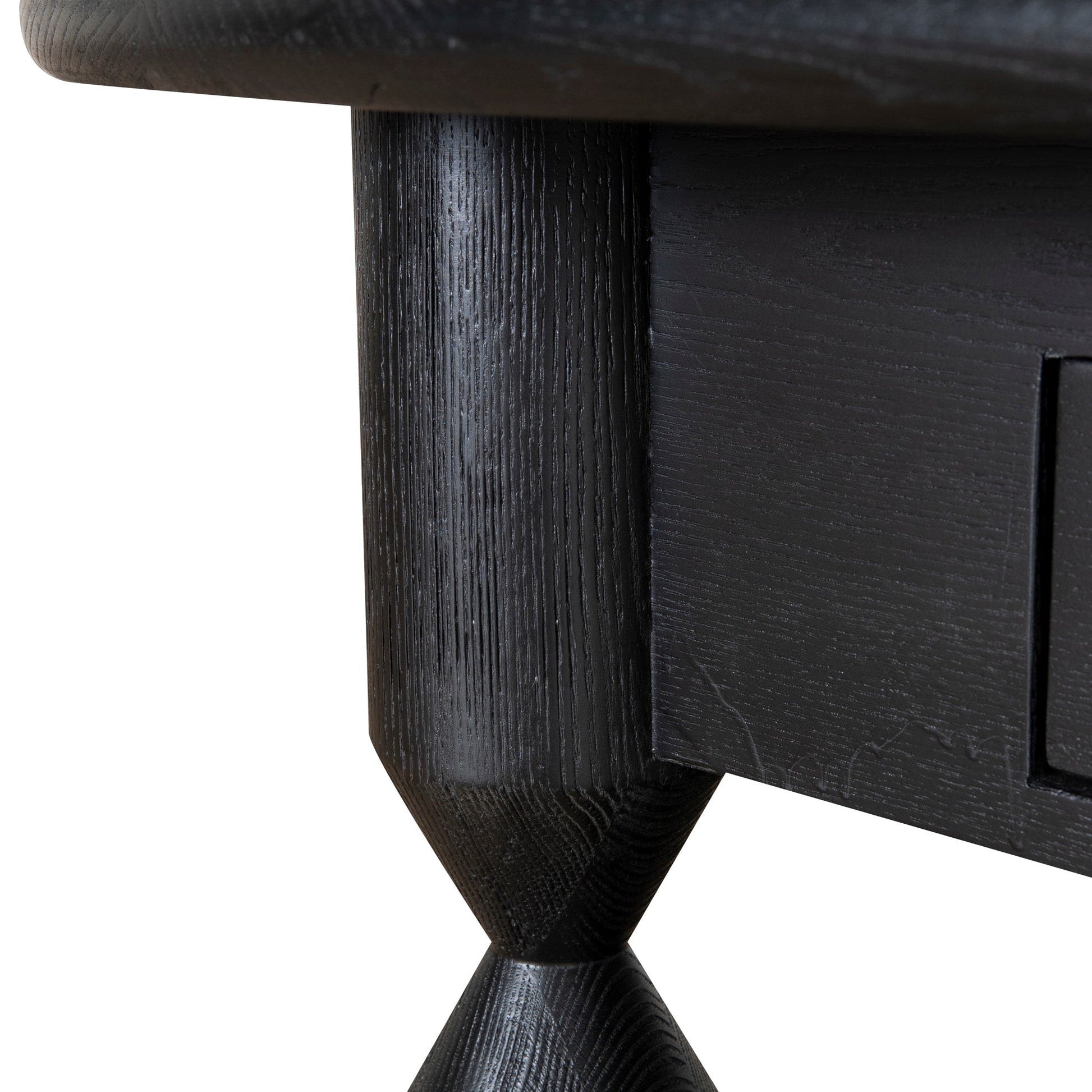 1.4m Oval Coffee Table - Black