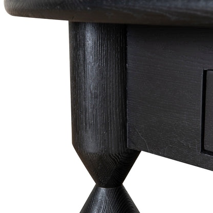 1.4m Oval Coffee Table - Black