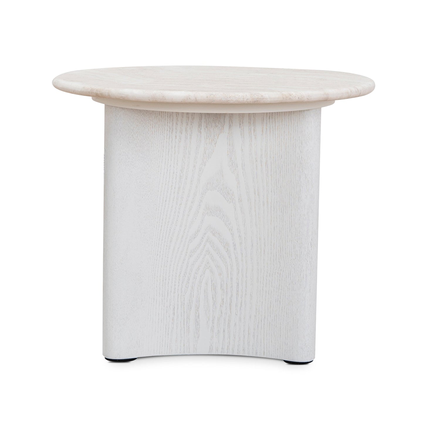 Nested Travertine Coffee Table - White