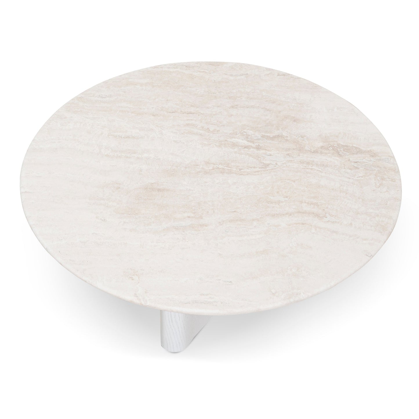 Nested Travertine Coffee Table - White