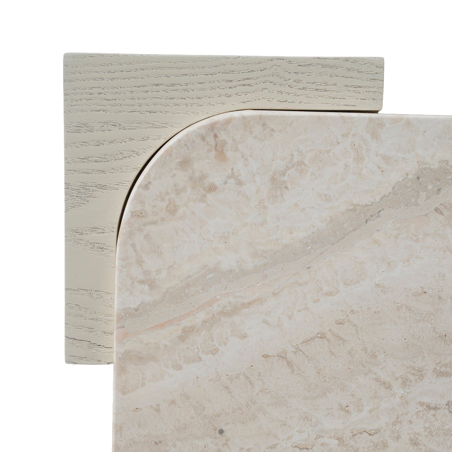 1.26m Travertine Coffee Table - Ivory Oat