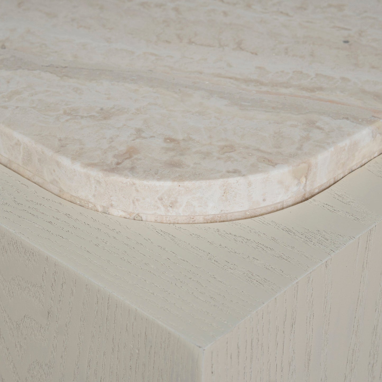 1.26m Travertine Coffee Table - Ivory Oat