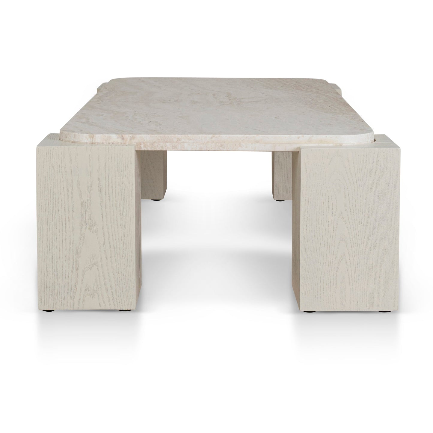 1.26m Travertine Coffee Table - Ivory Oat