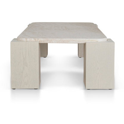 1.26m Travertine Coffee Table - Ivory Oat
