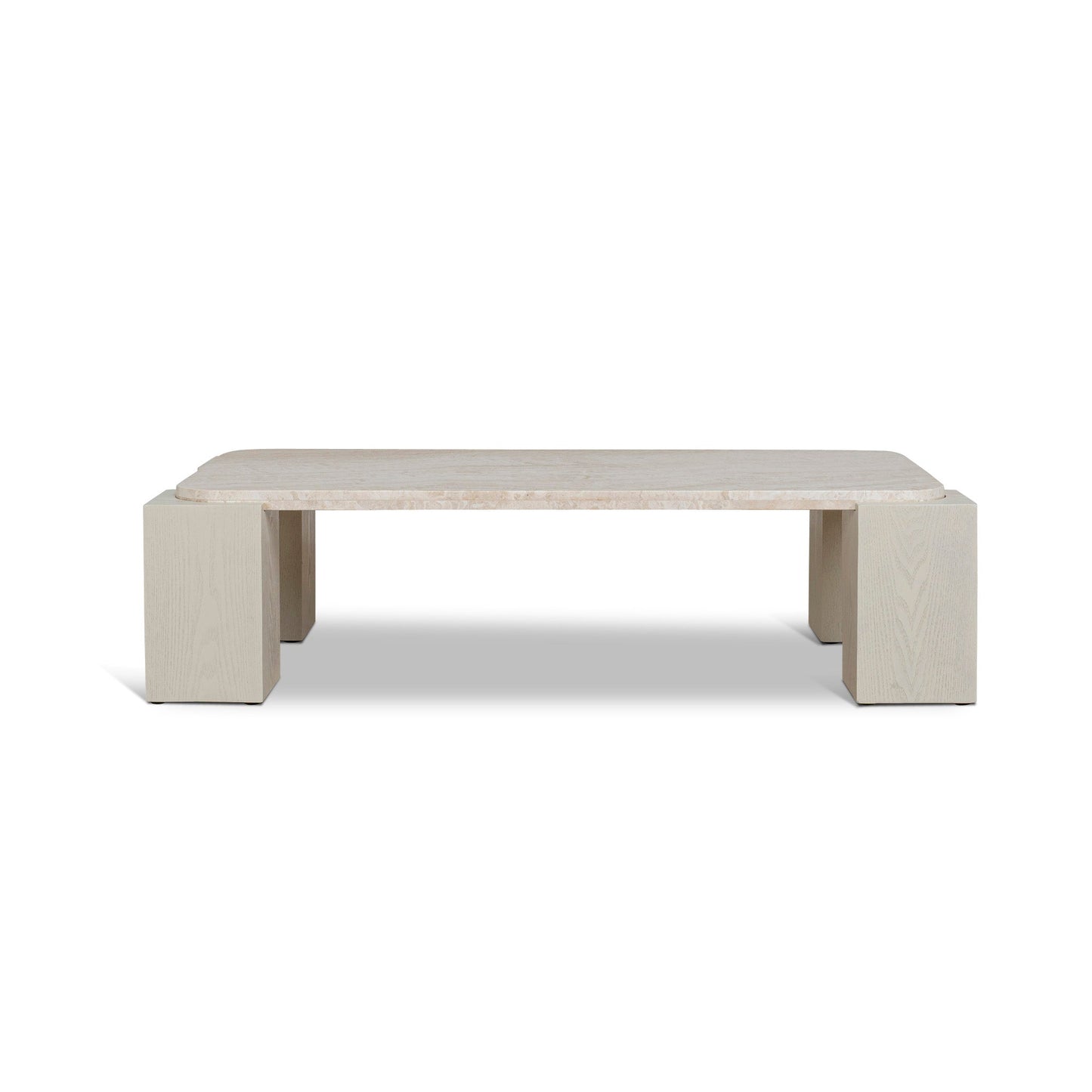 1.26m Travertine Coffee Table - Ivory Oat