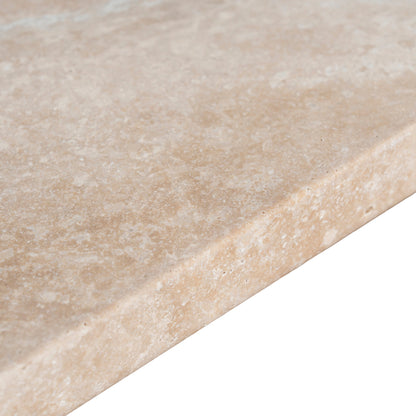 100cm Travertine Coffee Table - Walnut