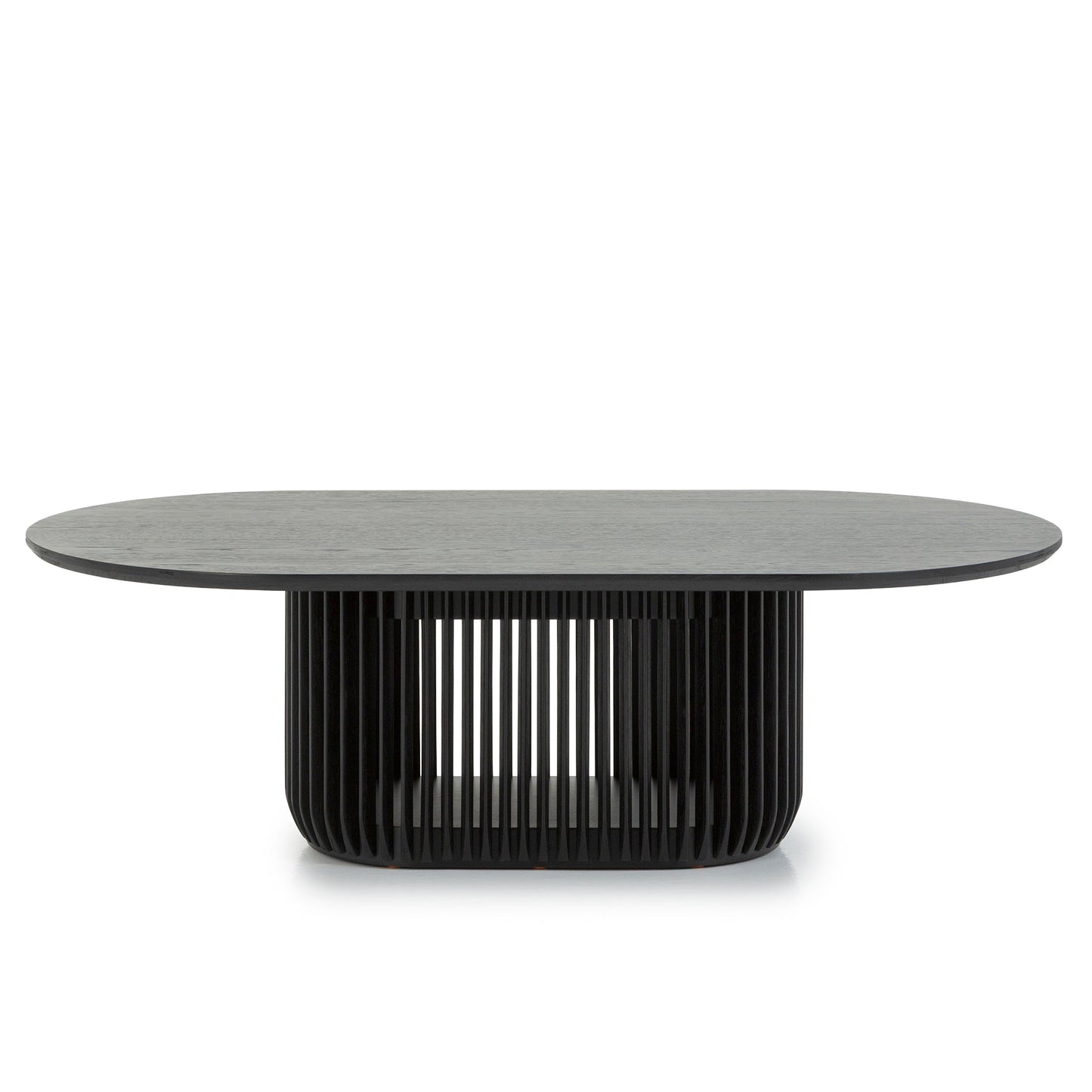 1.3m Oval Coffee Table - Black Stain