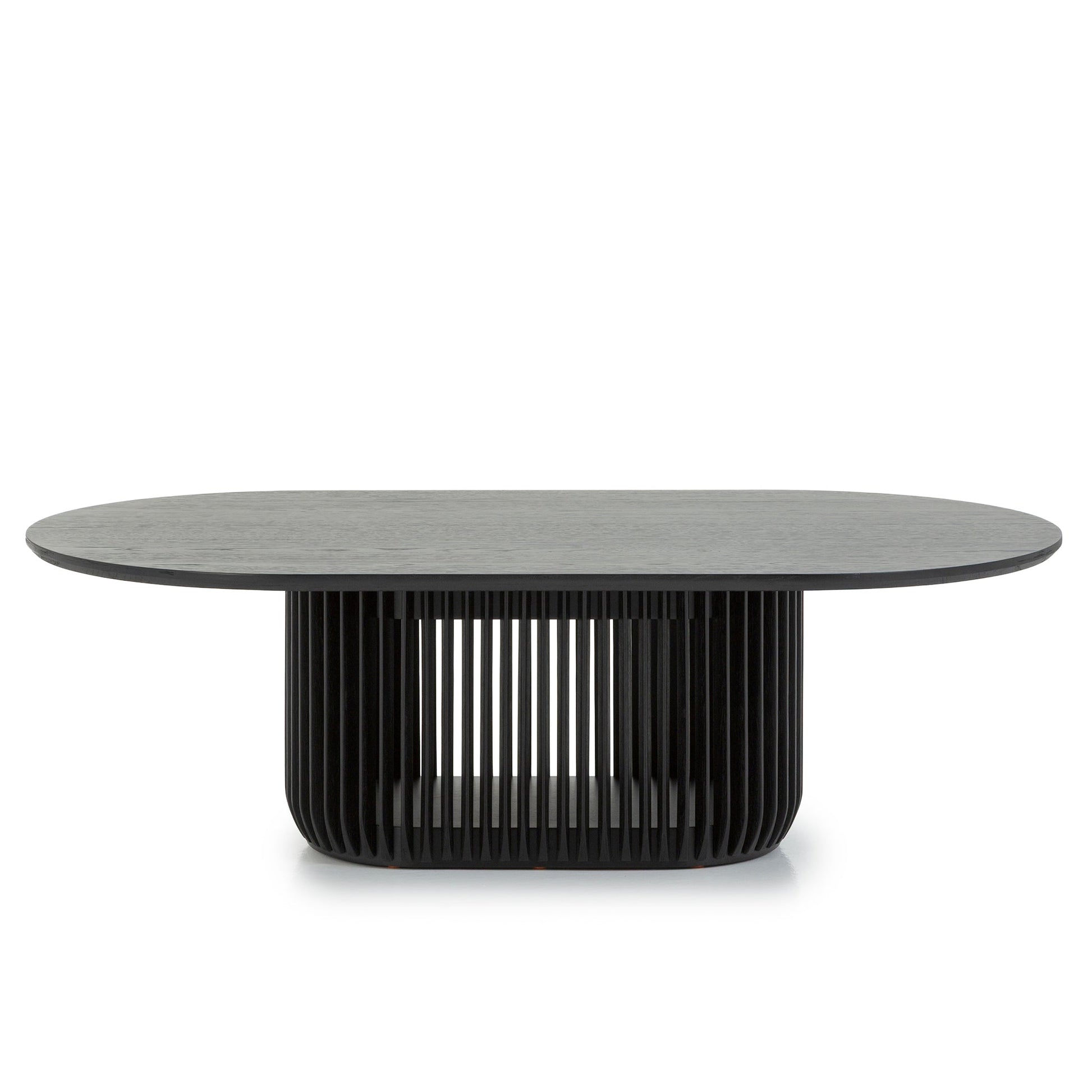 1.3m Oval Coffee Table - Black Stain