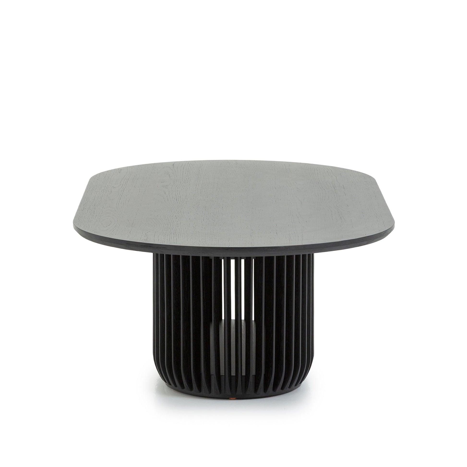 1.3m Oval Coffee Table - Black Stain