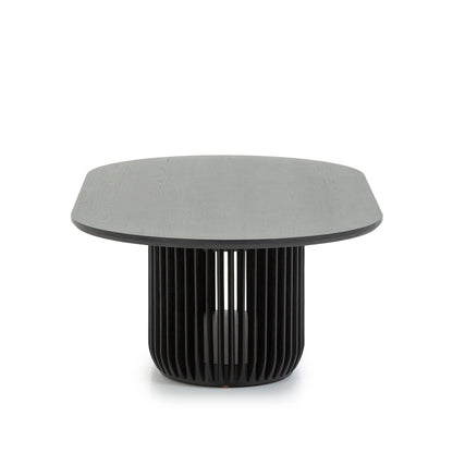 1.3m Oval Coffee Table - Black Stain