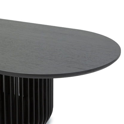 1.3m Oval Coffee Table - Black Stain