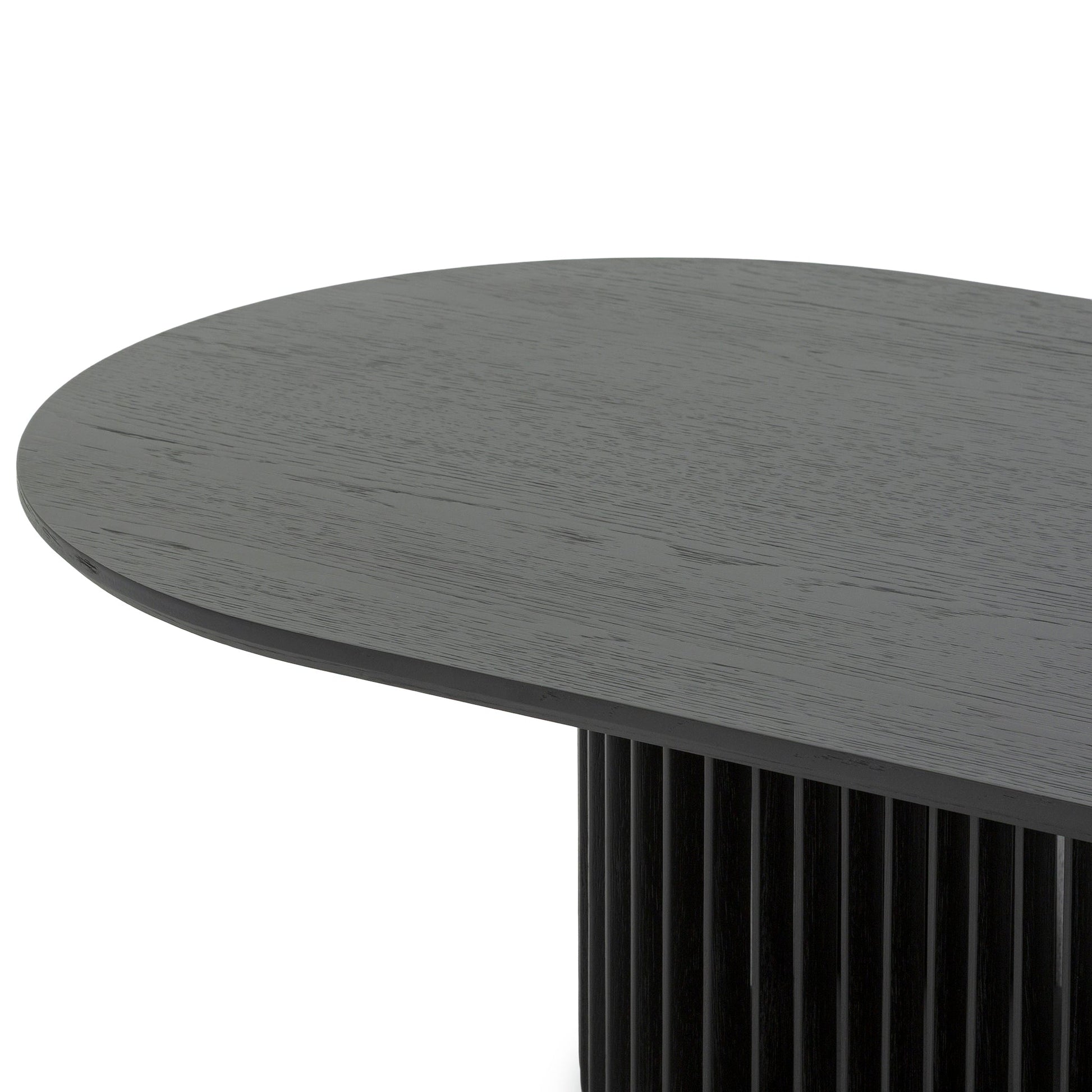 1.3m Oval Coffee Table - Black Stain