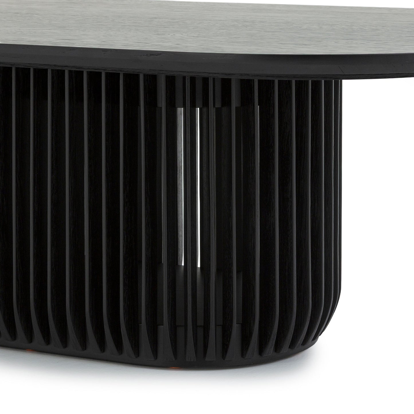 1.3m Oval Coffee Table - Black Stain