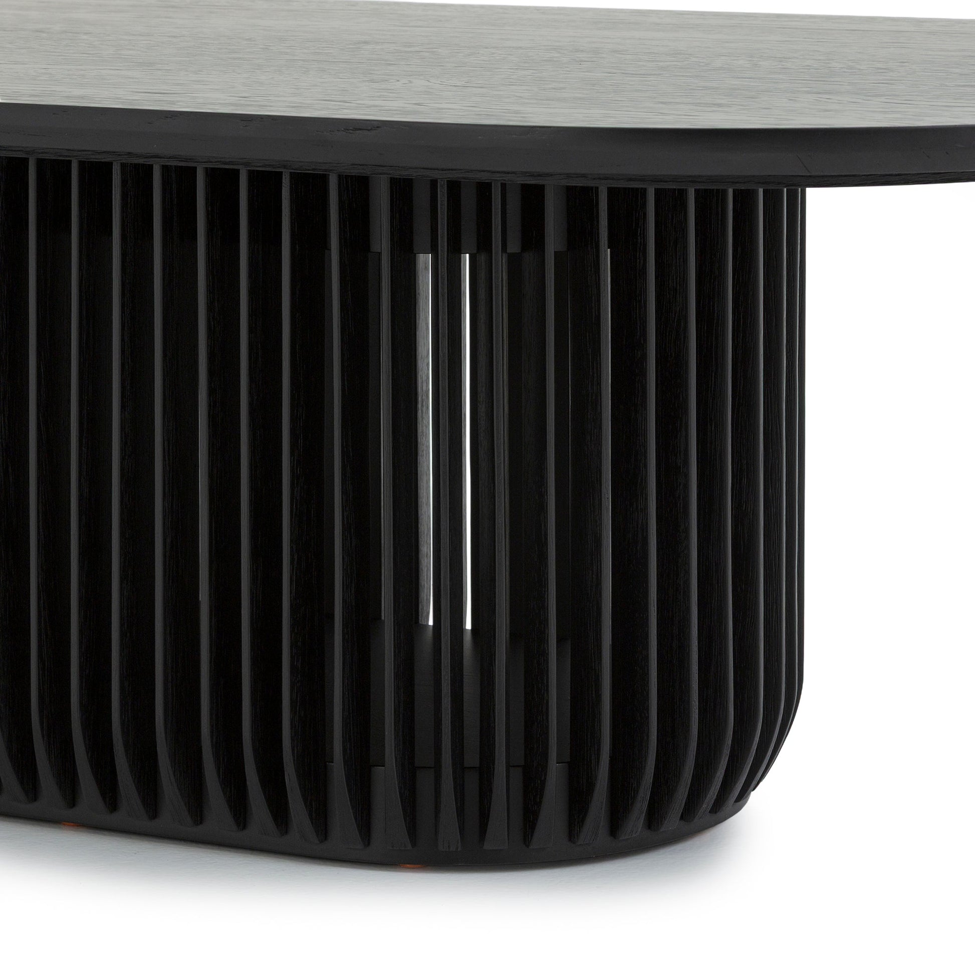 1.3m Oval Coffee Table - Black Stain